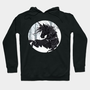 Black Winter Unicorn Hoodie